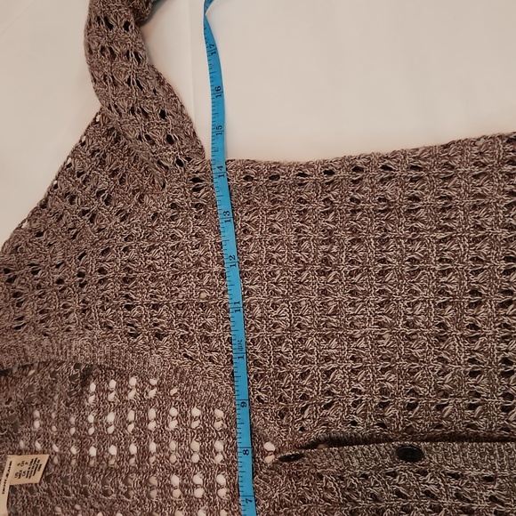 DKNY Jeans crocheted  button front cardigan. - Picture 8 of 10